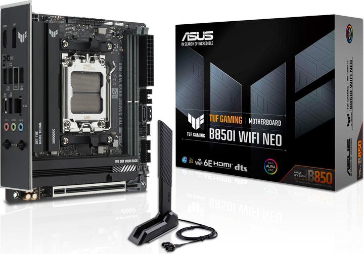 Actual product image ASUS TUF GAMING B850I WIFI NEO AM5 Motherboard (AM5, AMD B850, Mini-ITX)