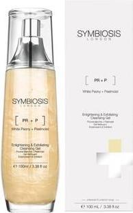 Actual product image Symbiosis White Peony + Peelmoist) Enlightening & Exfoliating Cleansing Gel (Facial cleansing wipes, 100 ml)