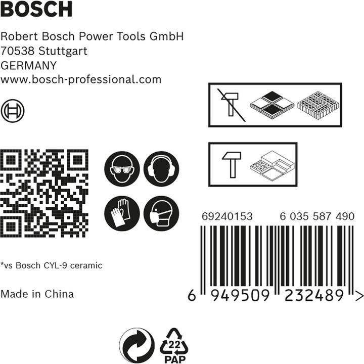 Actual product image Bosch Professional Zubehör Expert HEX-9 HardCeramic Drill Mixed Set, 6 mm, 5 pcs. (6 mm)
