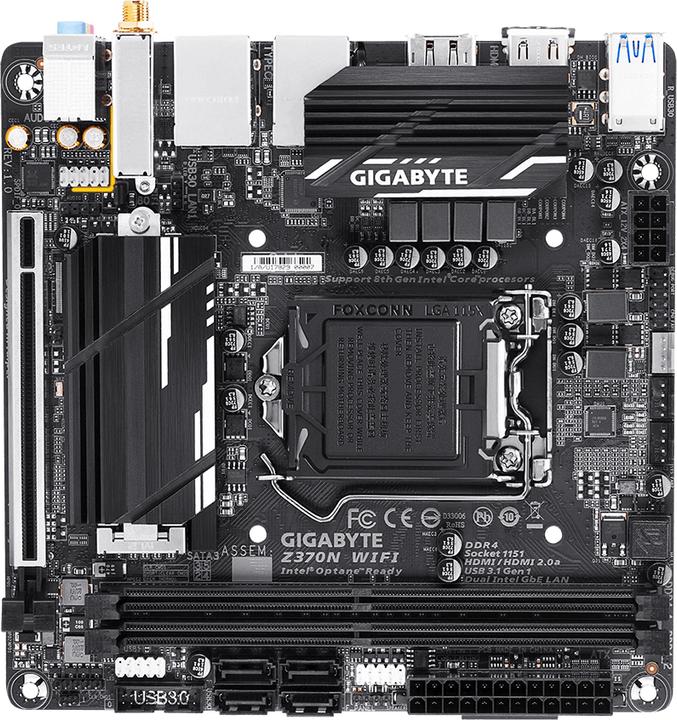 Actual product image Gigabyte Z370n-Wifi (LGA 1151, Intel Z370, Mini-ITX)