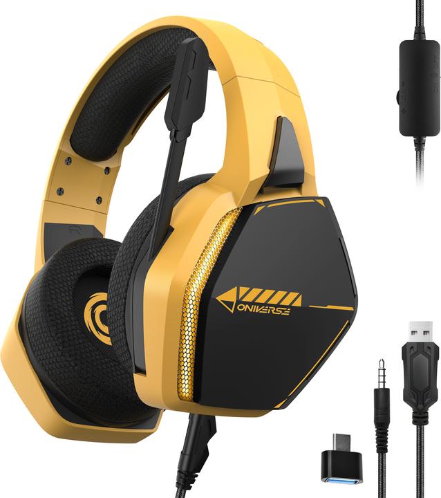 Produktbild Oniverse Gaming Headset Nebula - Solarfire Yellow (Kabelgebunden)