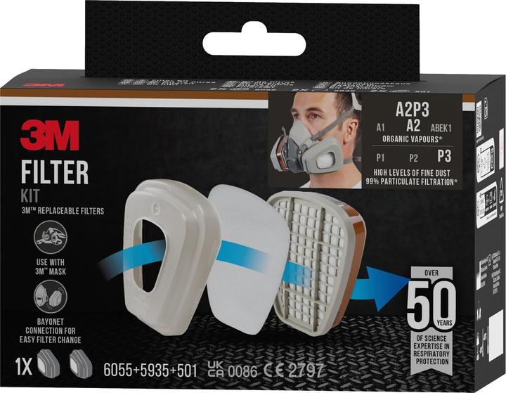 3M Filterkit Pestizid (A2, A2P3, P3, 2 x)