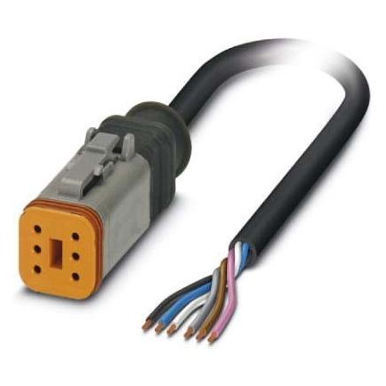 Phoenix Contact 1415029 Sensor-/Aktor-Steckverbinder, konfektioniert 10 m Polzahl: 6 1 St., Elektronikkabel + Stecker, Schwarz