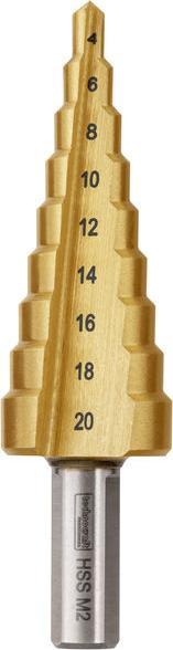 Actual product image technocraft HSS-G-M2 step drill bit set 3 pcs. (4-12mm, 4-20mm, 6-30mm)