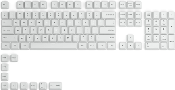 Glorious PC Gaming Race GPBT Keycaps - 114 PBT Tastenkappen, ANSI, US-Layout