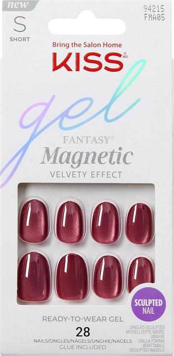 KISS Gel Fantasy Magnetic Set Us Free 28 Pcs - Perfect For Stunning Gel Nails (Artificial nails)