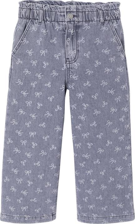 Actual product image Vertbaudet Weite Mädchen Paperbag-Jeans Blumenmotive (86)