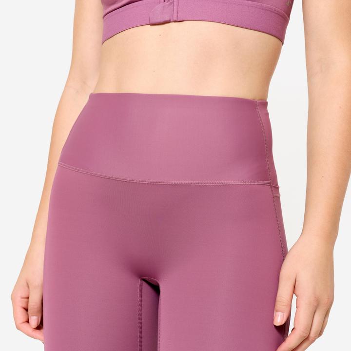 Produktbild Domyos Sportleggings Damen hoher Bund - violett (S)