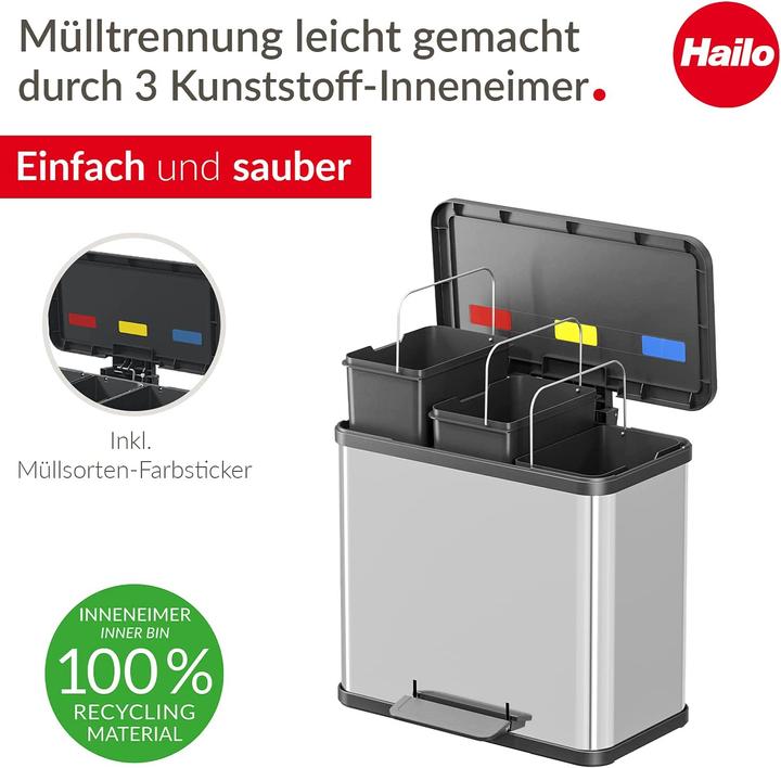 Actual product image Hailo Eco trio Plus (33 l)