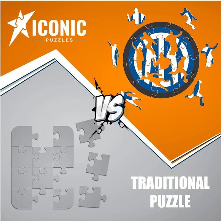 Immagine prodotto Iconic FC Inter Milan - Logo - Puzzle in Legno Taglia M (270 Pezzi) (270 pezzi)