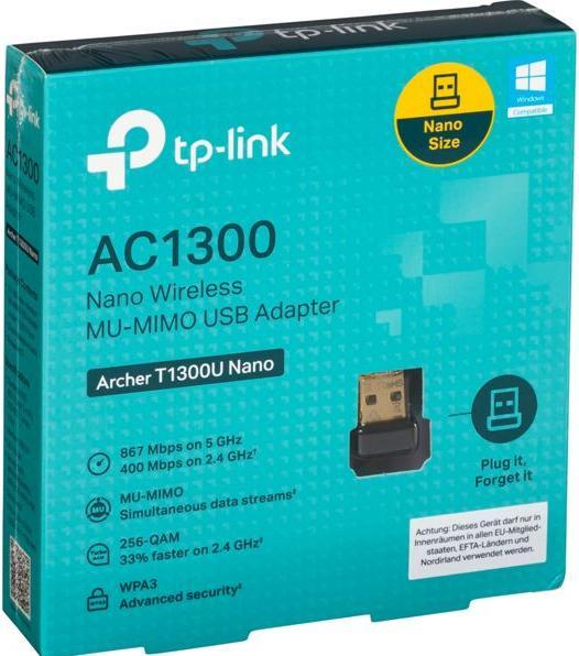 Actual product image TP-Link AC1300 Nano Wi-Fi USB Adapter (USB 2.0)