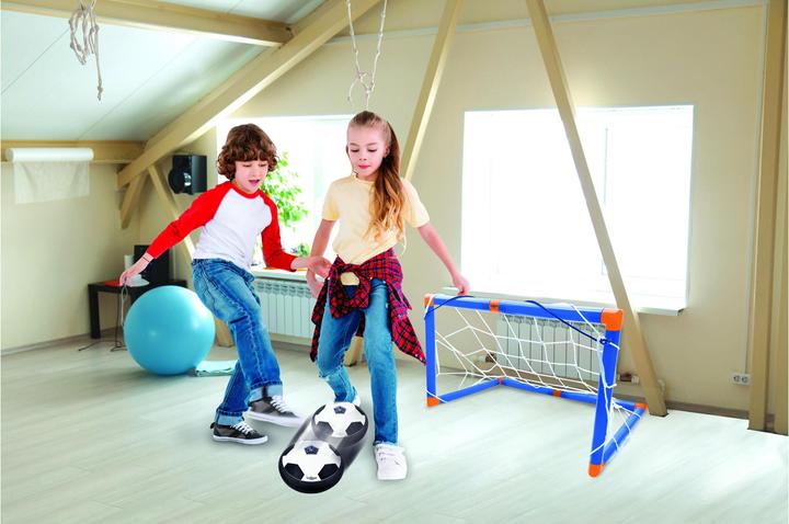 Immagine prodotto Lexibook AeroFoot - Disco da calcio in schiuma Hovercraft illuminato con 2 porte (Multilingue)