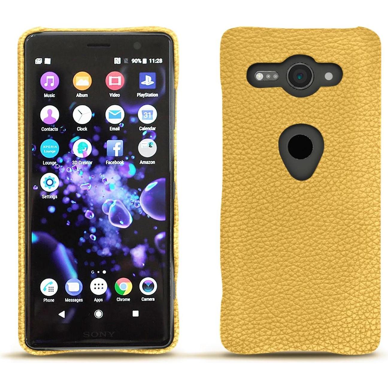 Noreve Lederschutzhülle (Sony Xperia XZ2 Compact), Smartphone Hülle, Orange