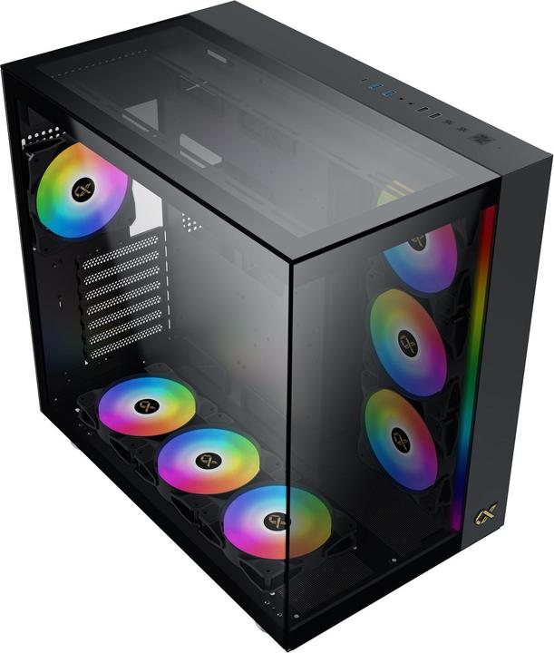 Produktbild Xigmatek Boitier Moyen Tour E-ATX Aqua Ultra RGB avec panneaux vitrés (Noir) (ATX, mATX, Mini-ITX)