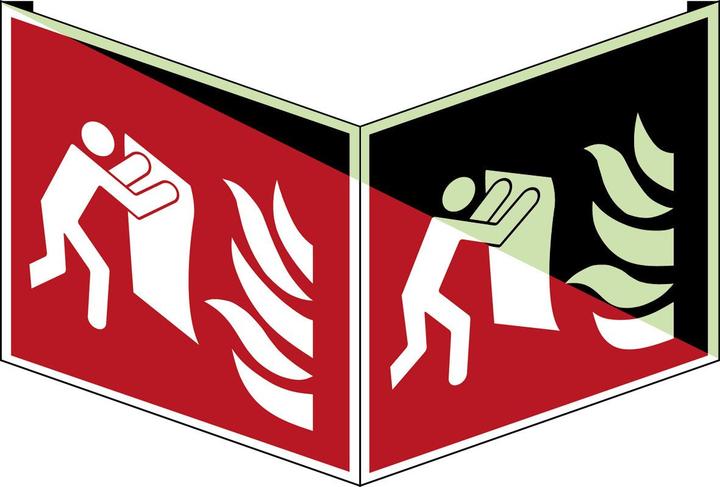 Brady Fire blanket - Safety sign - ISO 7010 (B)