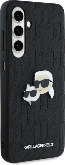 Actual product image Karl Lagerfeld KLHCFEPGKLKCPK FE S721 black/black hardcase Monogram Karl&Chaoupette H (Samsung Galaxy S24 FE)
