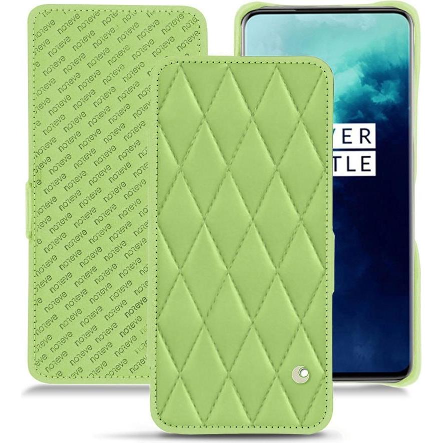 Noreve Lederschutzhülle horizontal (OnePlus 7T Pro), Smartphone Hülle, Grün