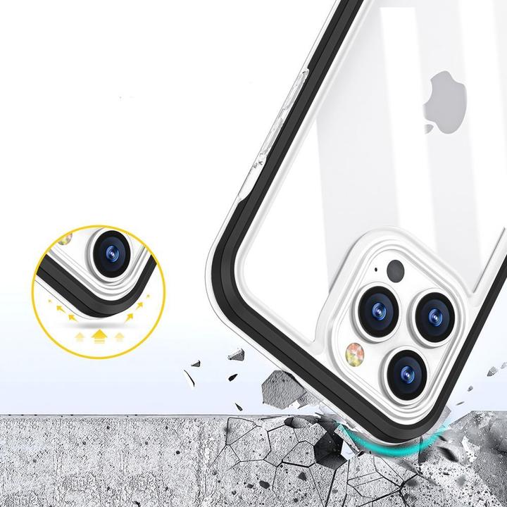 Actual product image Hurtel Clear 3in1 case for iPhone 14 silicone cover with frame blue (Apple iPhone 14)