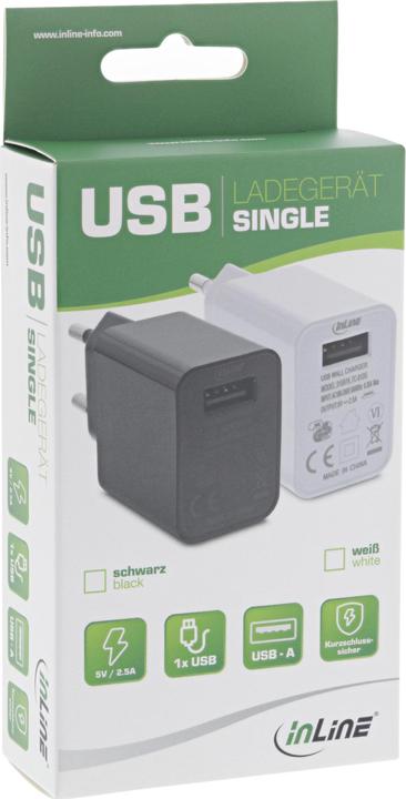 Produktbild InLine Netzteil 2,5 A (USB) (12.50 W, 1 Port)