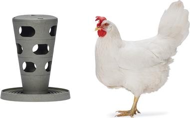 Produktbild Beeztees Futterstelle Hühner Futterturm, Grau