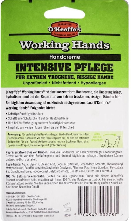 Actual product image O'Keeffe's Working Hand Cream