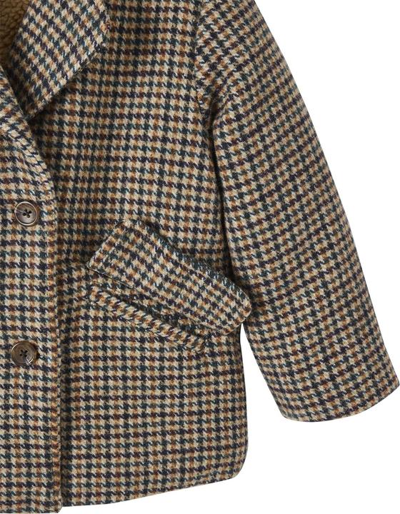 Actual product image Vertbaudet Karierte Mädchen Jacke mit Teddyfleece-Futter, Wattierung Recycling-Polyester (110)