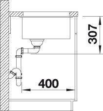 Actual product image Blanco Subline 500-U (Undermount sink, 46 cm, 53 cm)