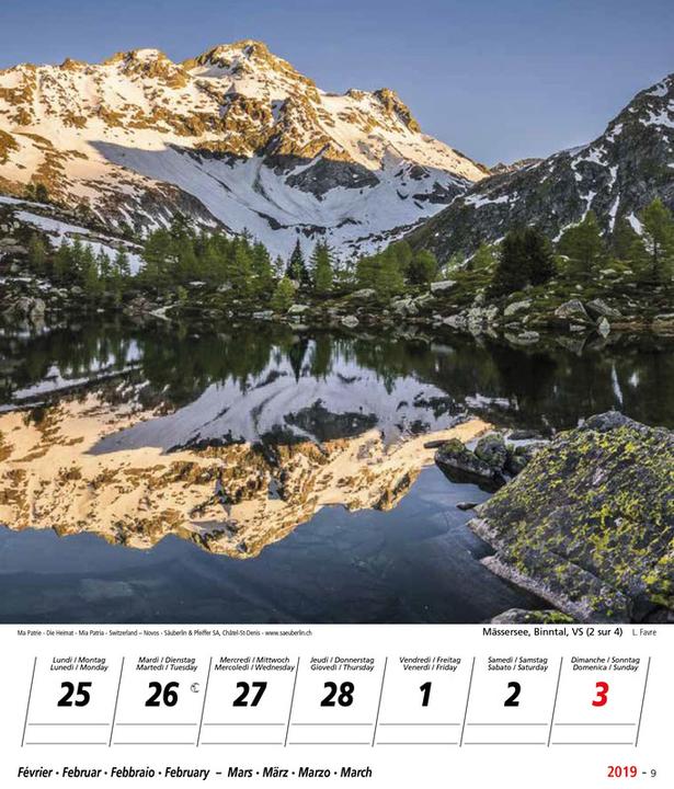 Produktbild Novos Bildkalender Ma Patrie/Die Heimat/Mia patria/Switzerland (1 Woche / 1 Seite)