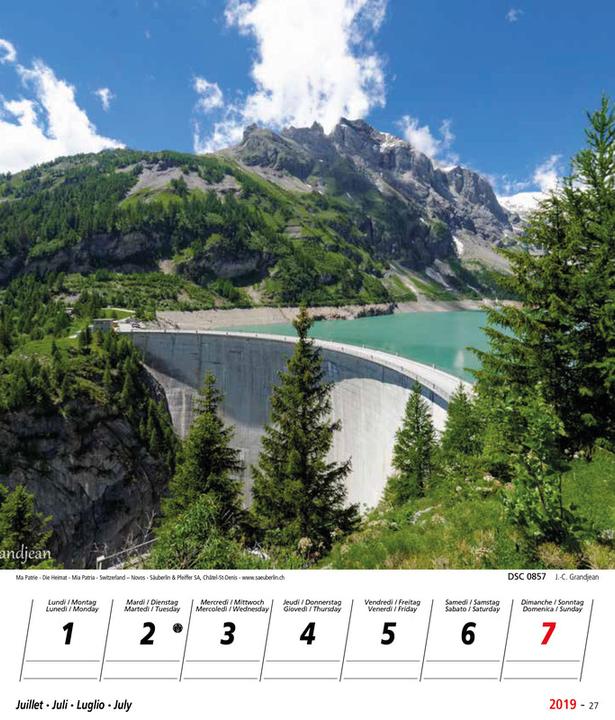 Produktbild Novos Bildkalender Ma Patrie/Die Heimat/Mia patria/Switzerland (1 Woche / 1 Seite)