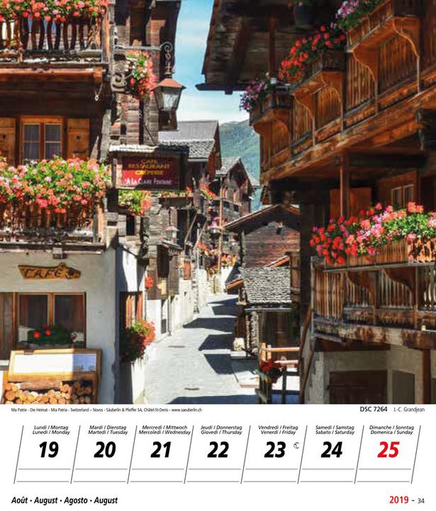 Produktbild Novos Bildkalender Ma Patrie/Die Heimat/Mia patria/Switzerland (1 Woche / 1 Seite)