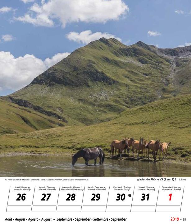 Produktbild Novos Bildkalender Ma Patrie/Die Heimat/Mia patria/Switzerland (1 Woche / 1 Seite)