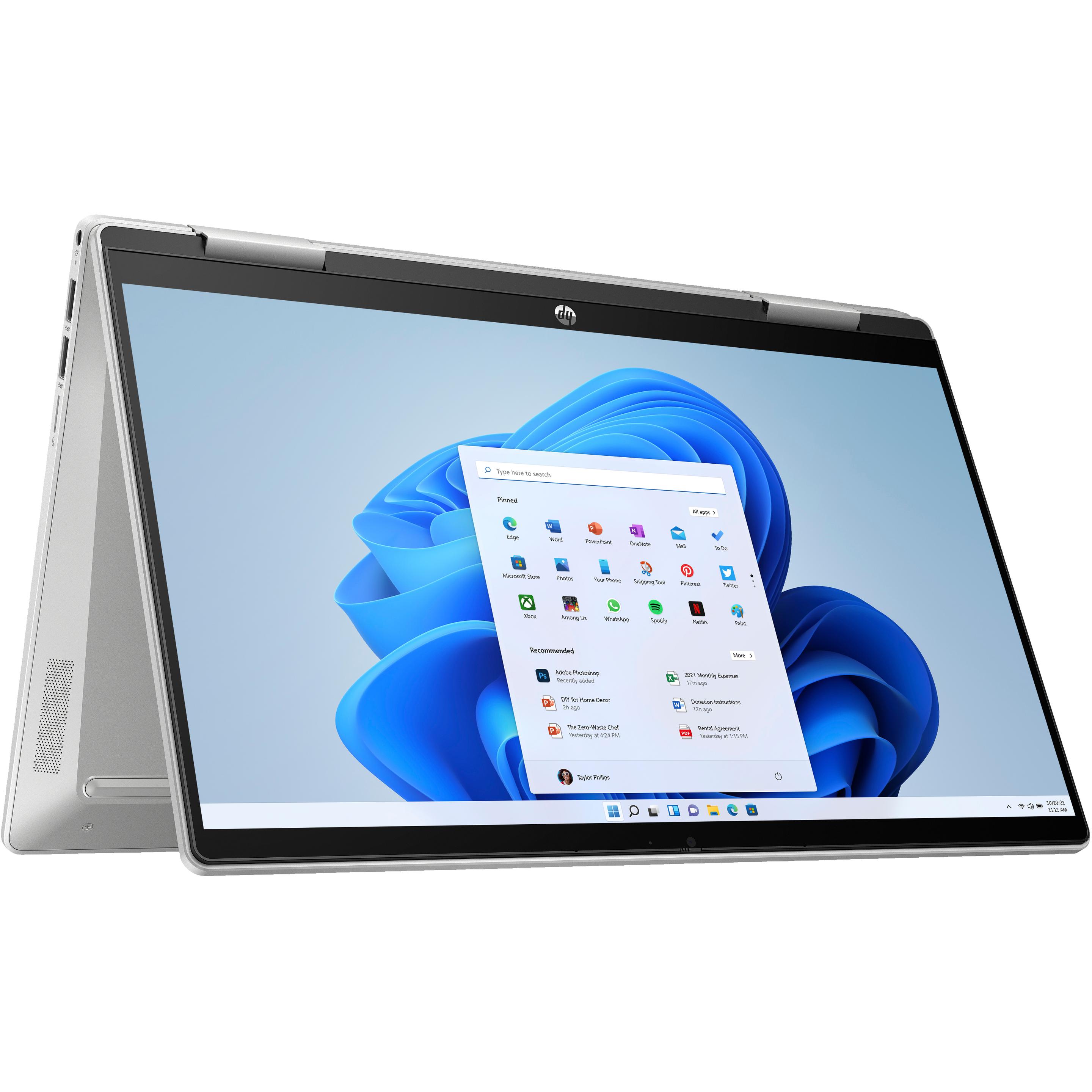 HP Pavilion x360 14-ek2077ng (14", Intel Core 7 150U, 16 GB, 1000 GB, DE), Notebook, Silber
