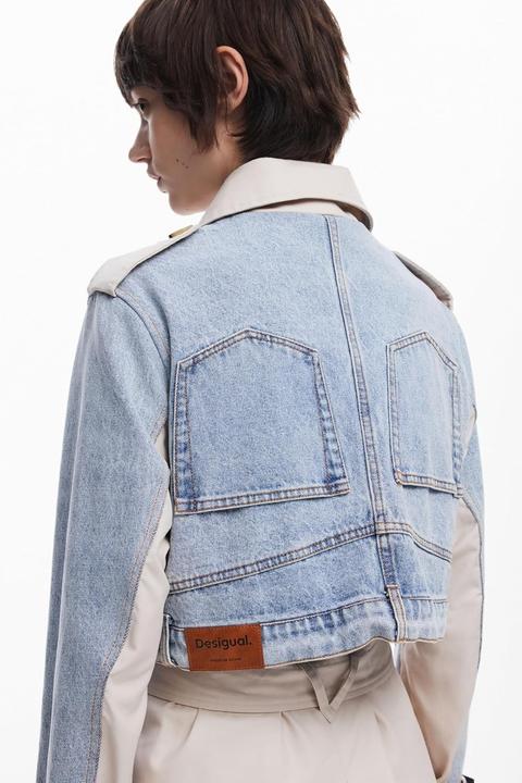Immagine prodotto Desigual Trenchcoat Ibrido e Giacca di Jeans con Tasche e Bottoni