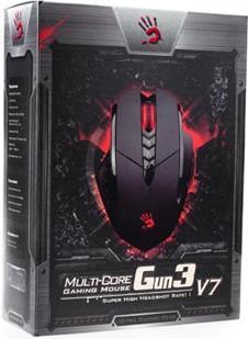 Actual product image A4Tech Bloody V7 Mouse wire, black, 3200DPI (Cable)