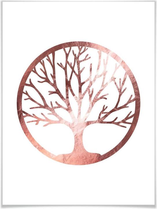 Produktbild Trenddeko Baum des Lebens - Roségold-Optik (30 x 40 cm)