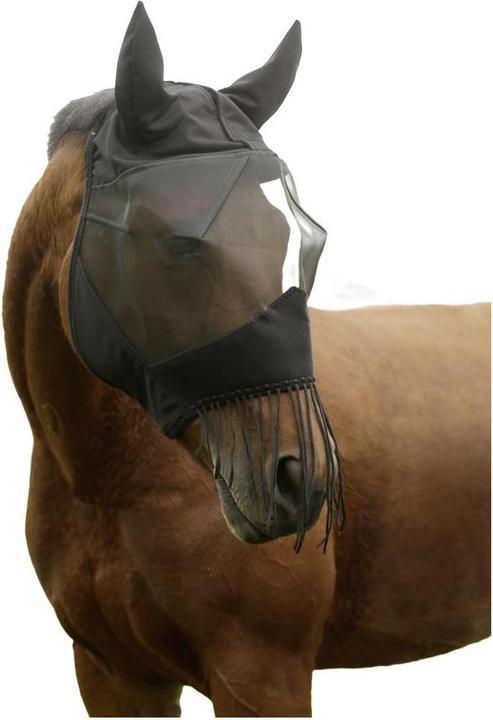 Productafbeelding Kerbl Vliegenmasker met oorbescherming en nylon koorden