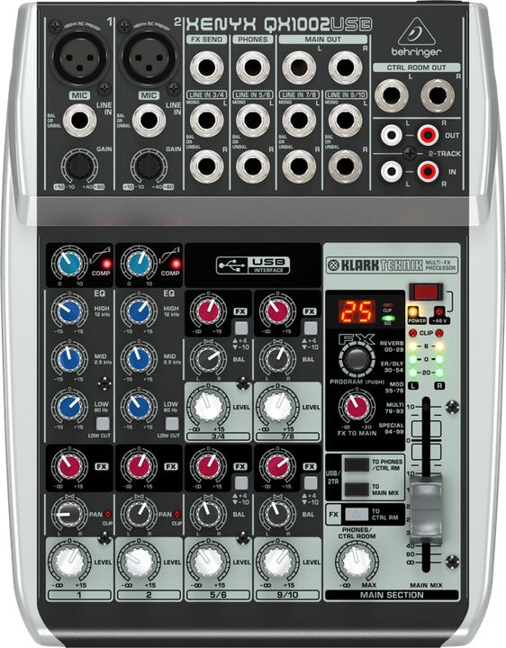 Behringer Xenyx Qx1002usb (Studio- and Livemixer)