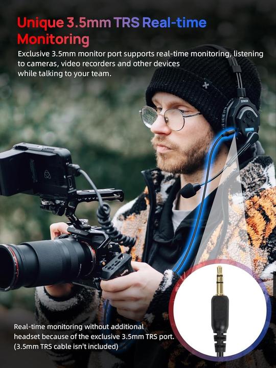 Actual product image Synco Full Duplex Wireless Headset with Noise Cancellation for Team Communication (Wireless, USB-C)