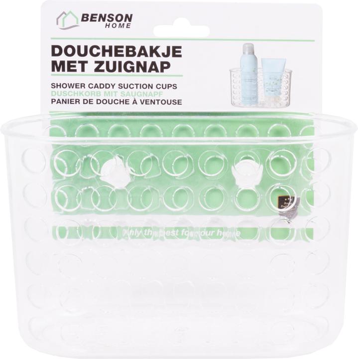 Actual product image Benson Home Duschablage+Saugnapf Grösse L transparent (18 x 8 x 13 cm)