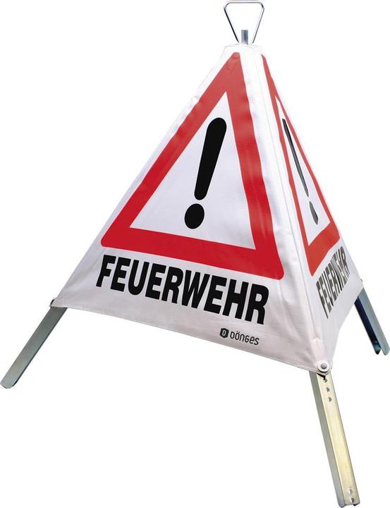 Produktbild Dönges Faltsignal, 900 mm, Tagesleuchtfarbe, 3 x Feuerwehr