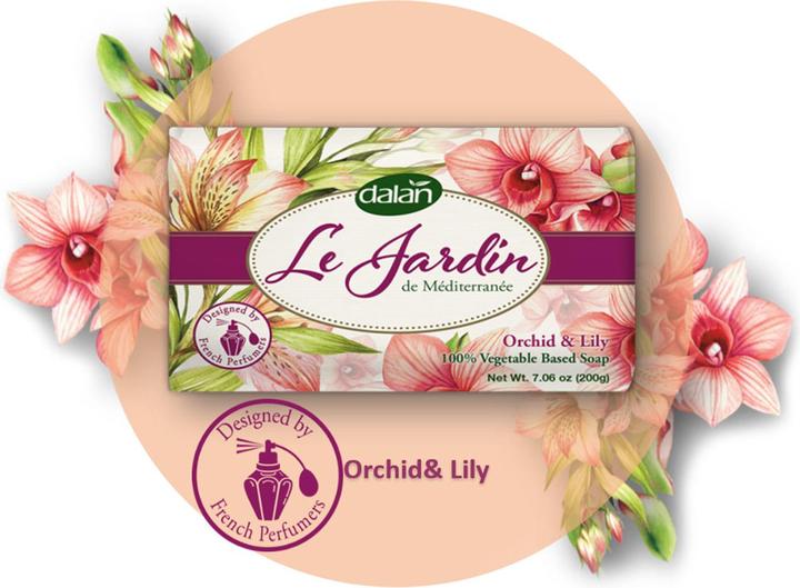 Produktbild Dalan d'Olive Luxus Handseife Orchidee und Lilie, 200 g (Hartseife, 200 g)