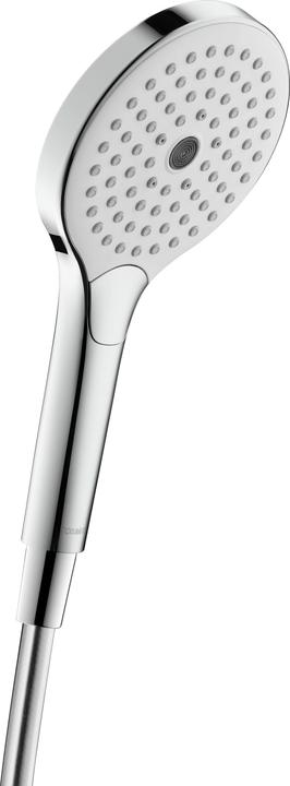 Actual product image Duravit Hand shower 120 3 jet Click! MinusFlow chrome / white (3 Beam types, 9 l/min)