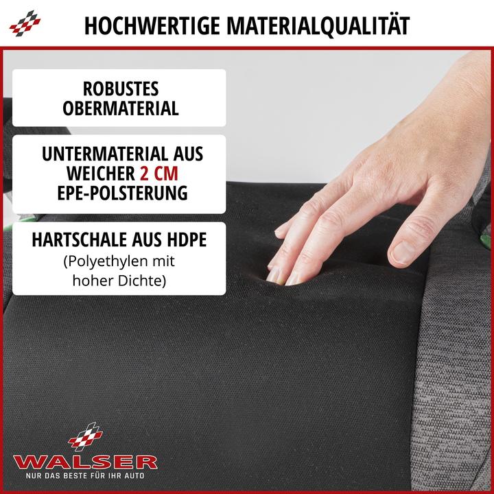 Actual product image Walser Raffi child booster seat, booster seat car ECE R 129 approved black/grey (Booster seat, ECE R129/i-Size Standard)