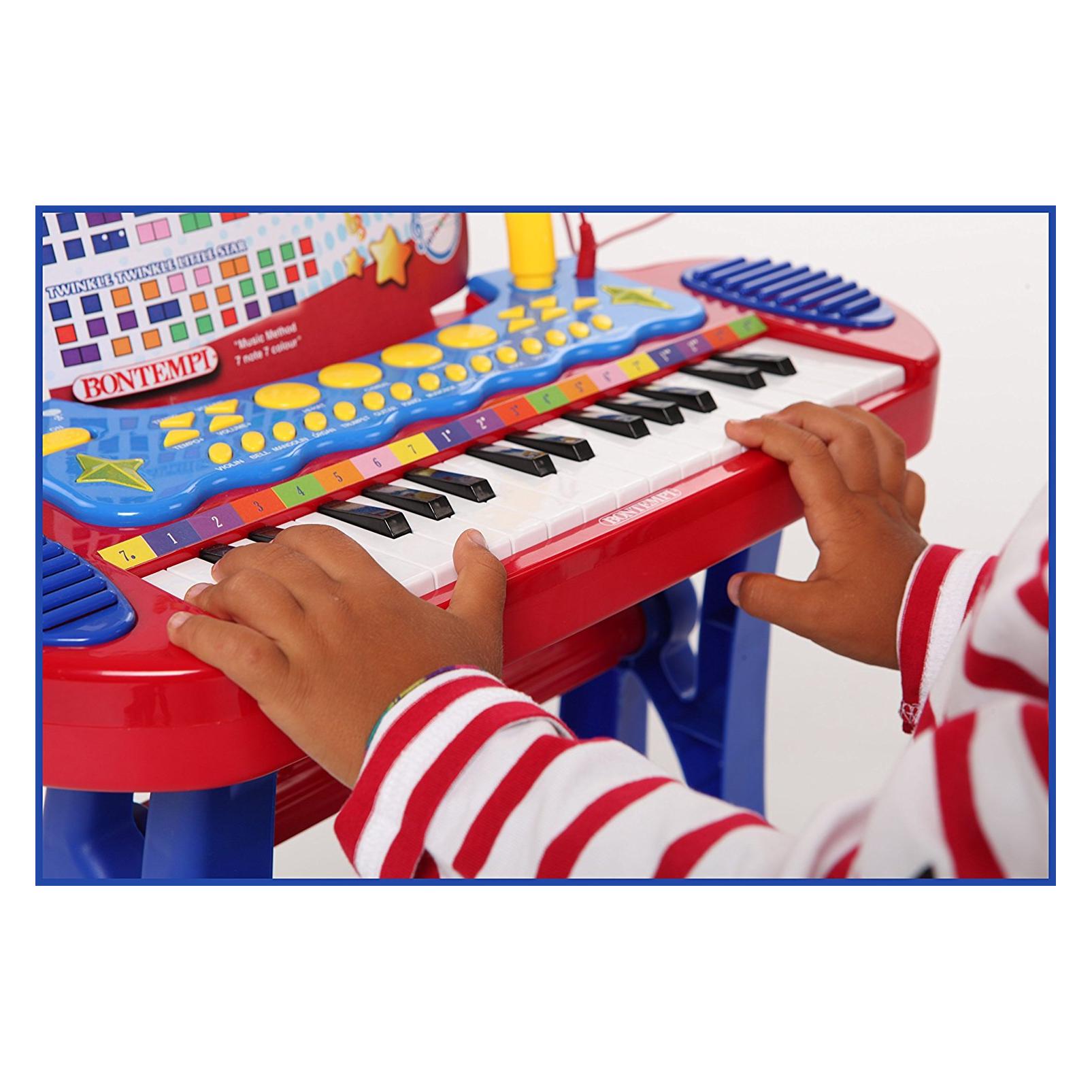 Clavier Jouet Bontempi BabyKeyFun - 8 Touches Pour Enfants - Saxophone, Sons, Lumières - 255x175x70mm
