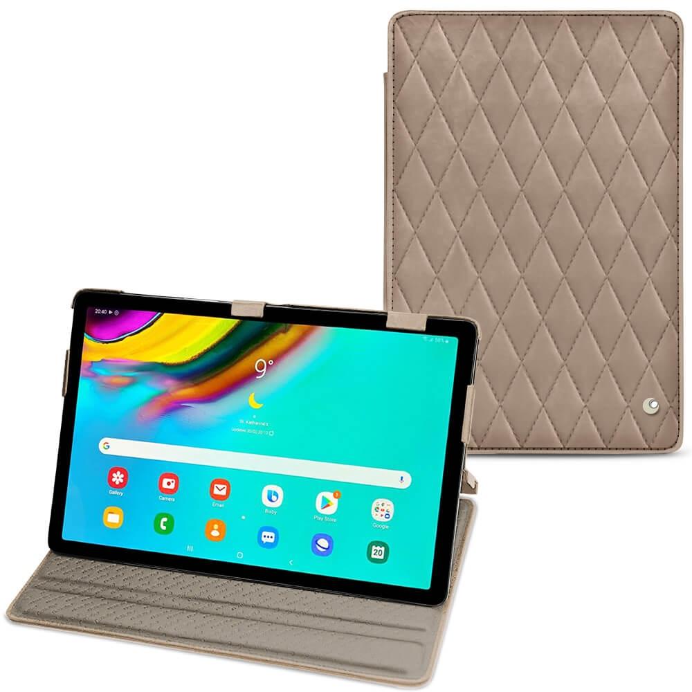 Noreve Lederschutzhülle horizontal (Galaxy Tab S5e), Tablet Hülle, Beige