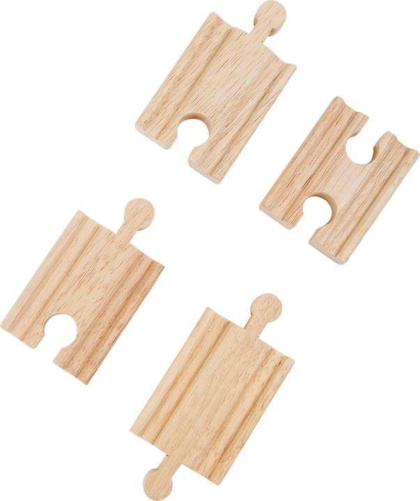 Holzschienen Weichen Set - 2-tlg. Erweiterung Für Spielzeugzüge Mit Kreativem Gleisdesign