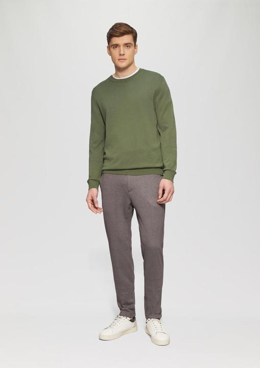 Produktbild S.Oliver Strickpullover Edler Feinstrickpullover aus Baumwollmix mit Rippbündchen (XL)