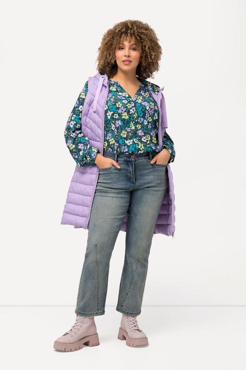 Produktbild Ulla Popken Jeans Mandy, Farbspritzer, Ziernaht, weites Bein (54)