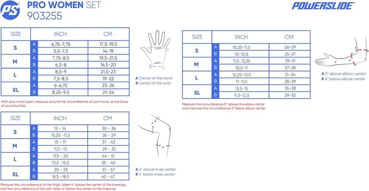 Produktbild Powerslide Pro Women Set (XL, Handgelenkschoner, Knieschoner, Ellbogenschoner)