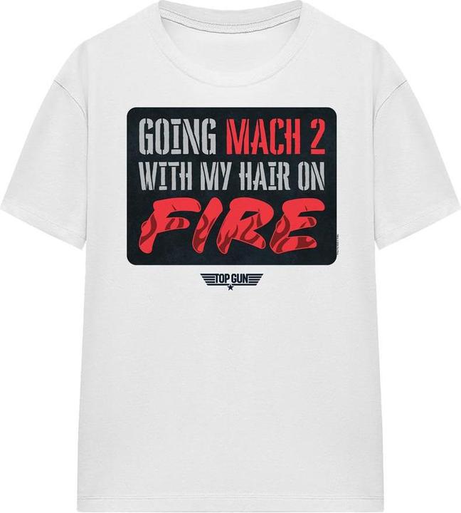 Actual product image Top Gun Unisex Adult Mach 2 Hair On Fire T-Shirt (S)